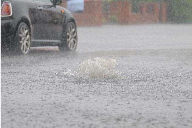 Wet weather is causing delays on the roads