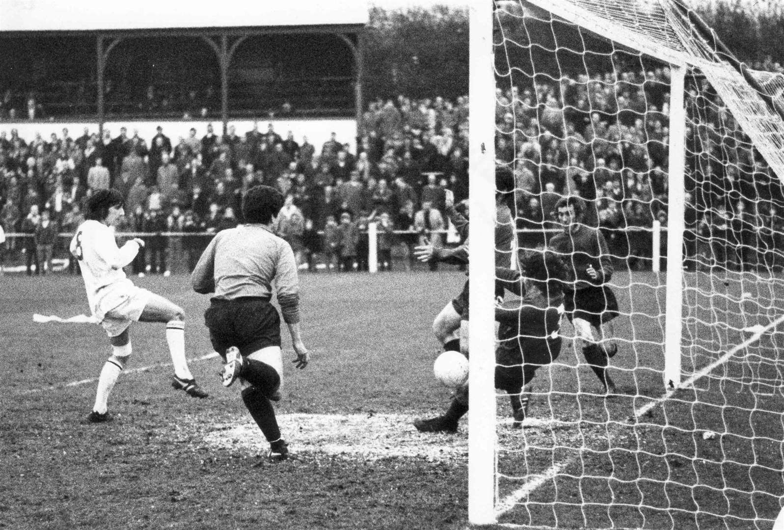 Maidstone United against Faversham Town in the 1970s