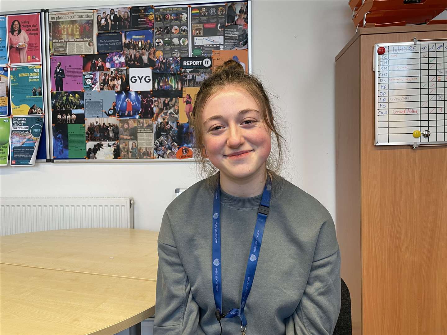 Ellie Burns is the chairman of the GYG youth committee