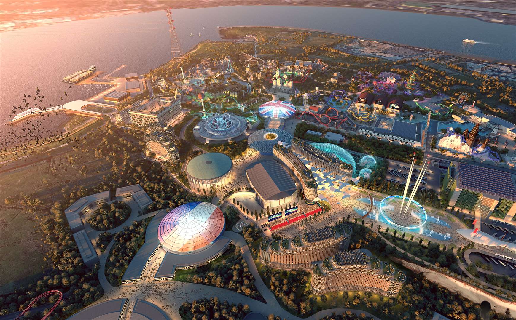 A detailed impression of what the London Resort theme park could look like