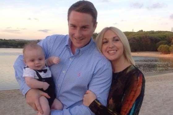 Cancer patient Hayley Martin with fiance Chris Griffin and son Freddie