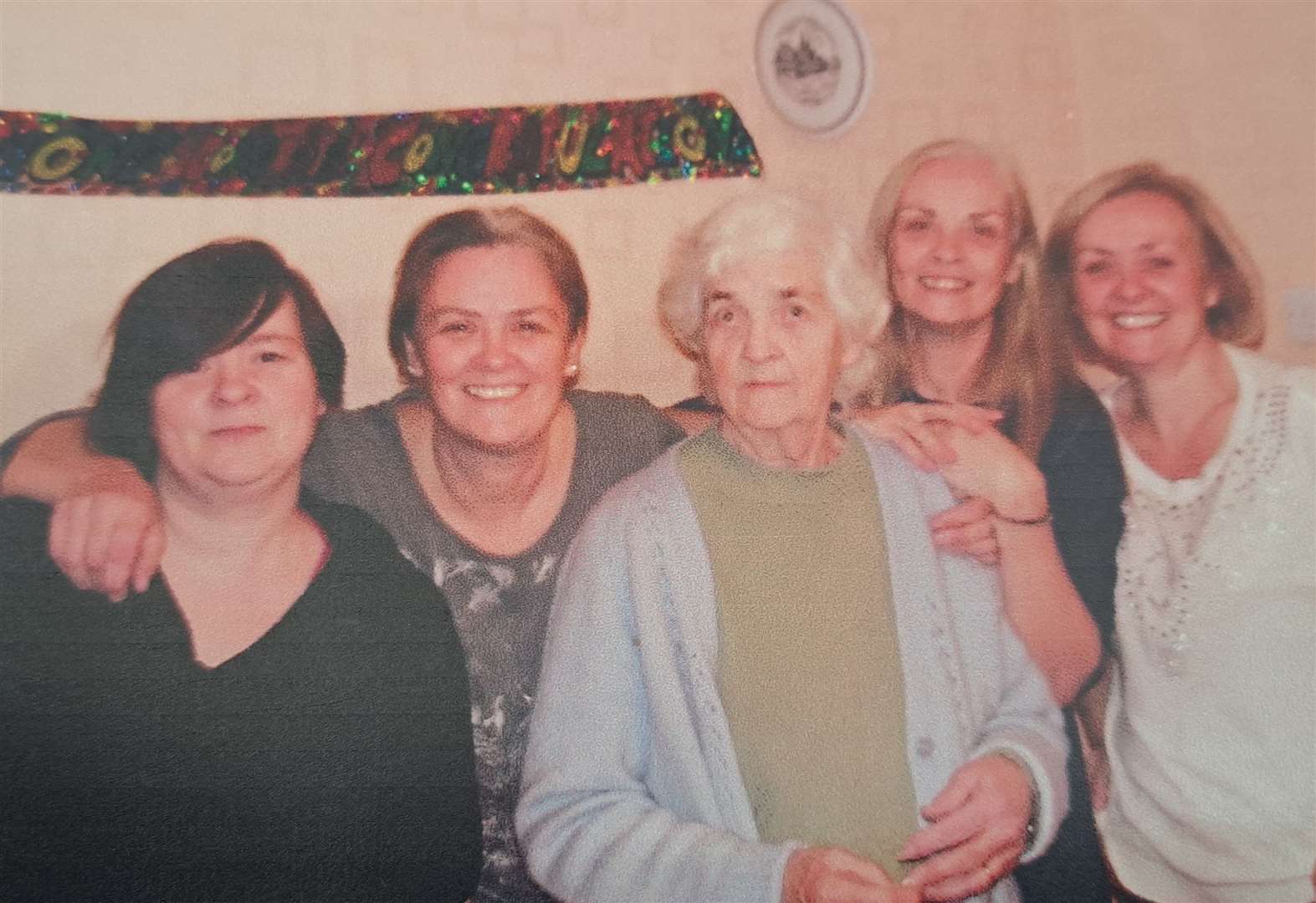 The four Sedgwick sisters with their mother Maud, celebrating her 80th birthday in 2014. Picture courtesy of the Sedgwick family