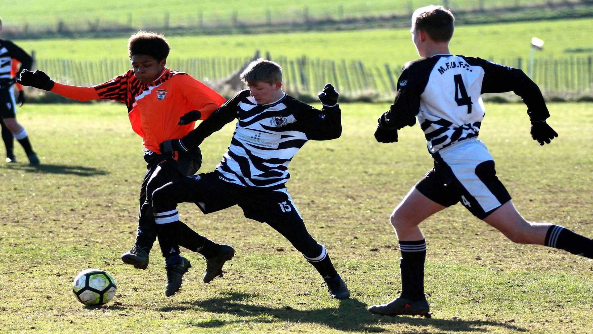 Lordswood Youth under-18s, left, take on Milton & Fulston under-18s Picture: Phil Lee