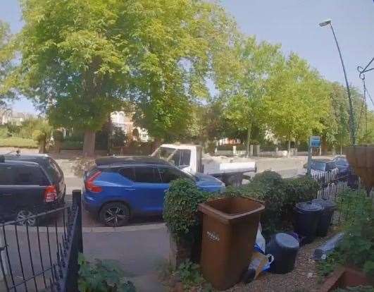The crash in Maidstone Road, Rochester was caught on doorbell camera