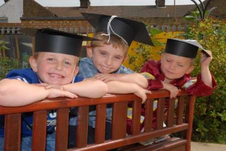 Joshua Morgan, Jimmyjoe Samuel-Nicholls and Raban Bailey , all aged four,