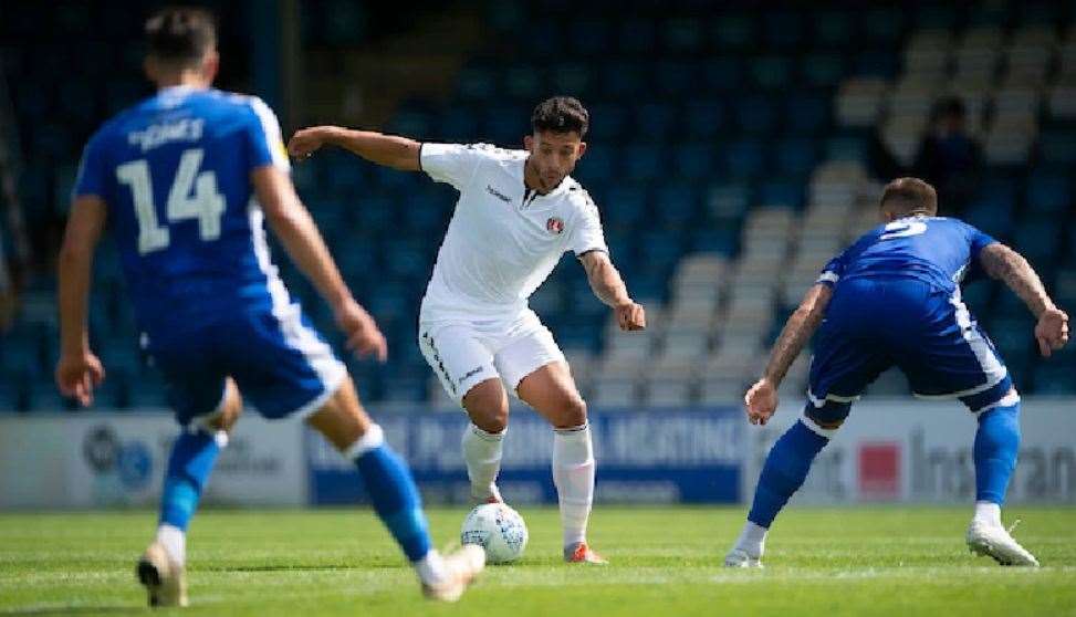 Macauley Bonne in action for Charlton against Gillingham Picture: Ady Kerry