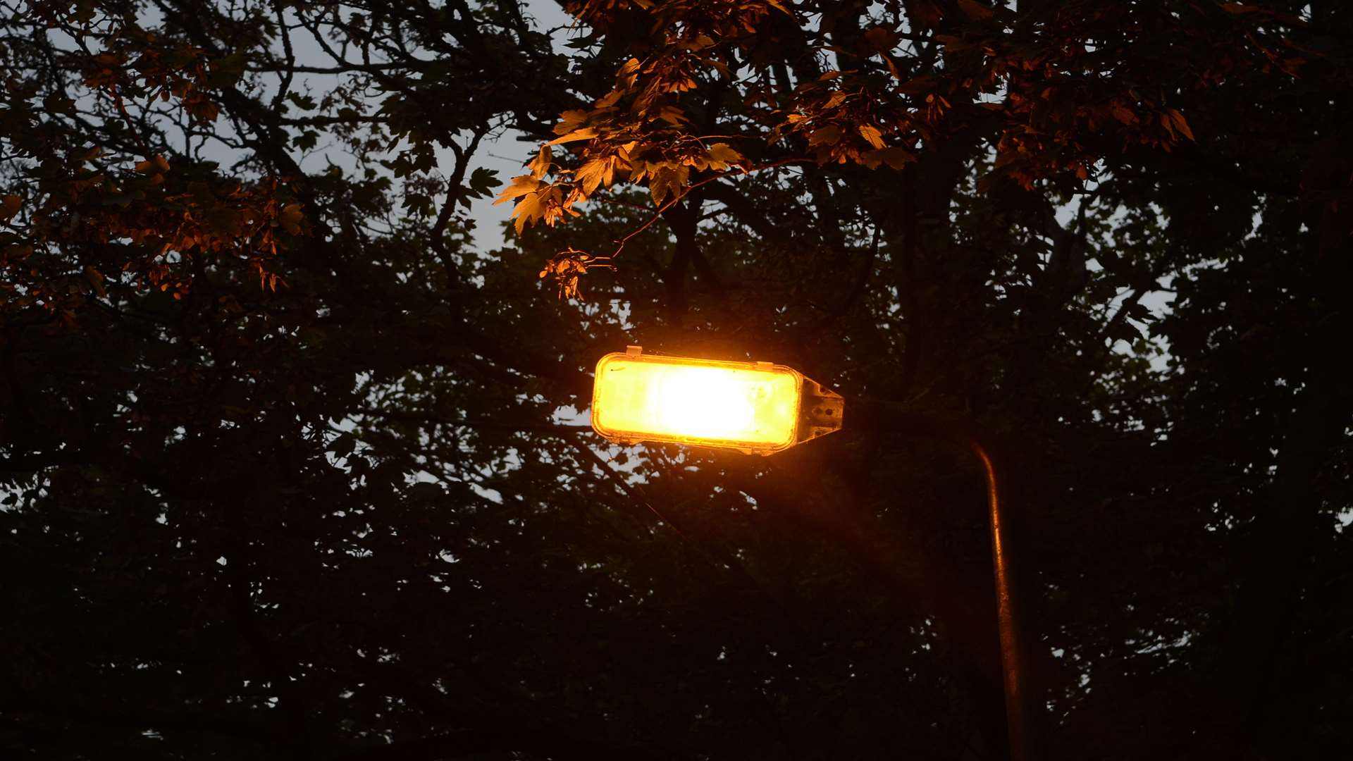 KCC switched off streetlights between midnight and 5.30am on a trial basis. Picture: Chris Davey