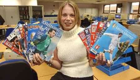 KM Group sports reporter Jo Hernon with some of the programmes
