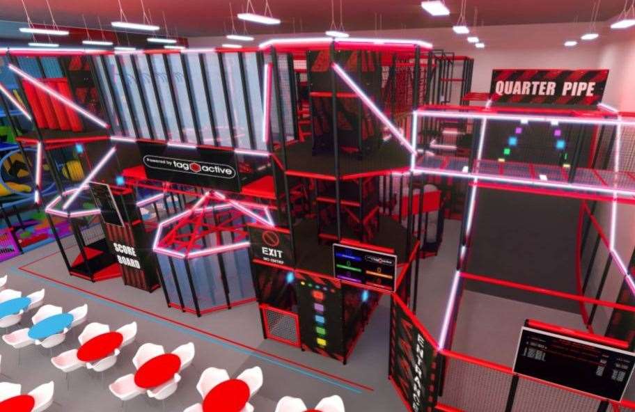 A new interactive gaming obstacle course, TAG active is opening in Swanley as part of the White Oak Leisure Centre rebuild.