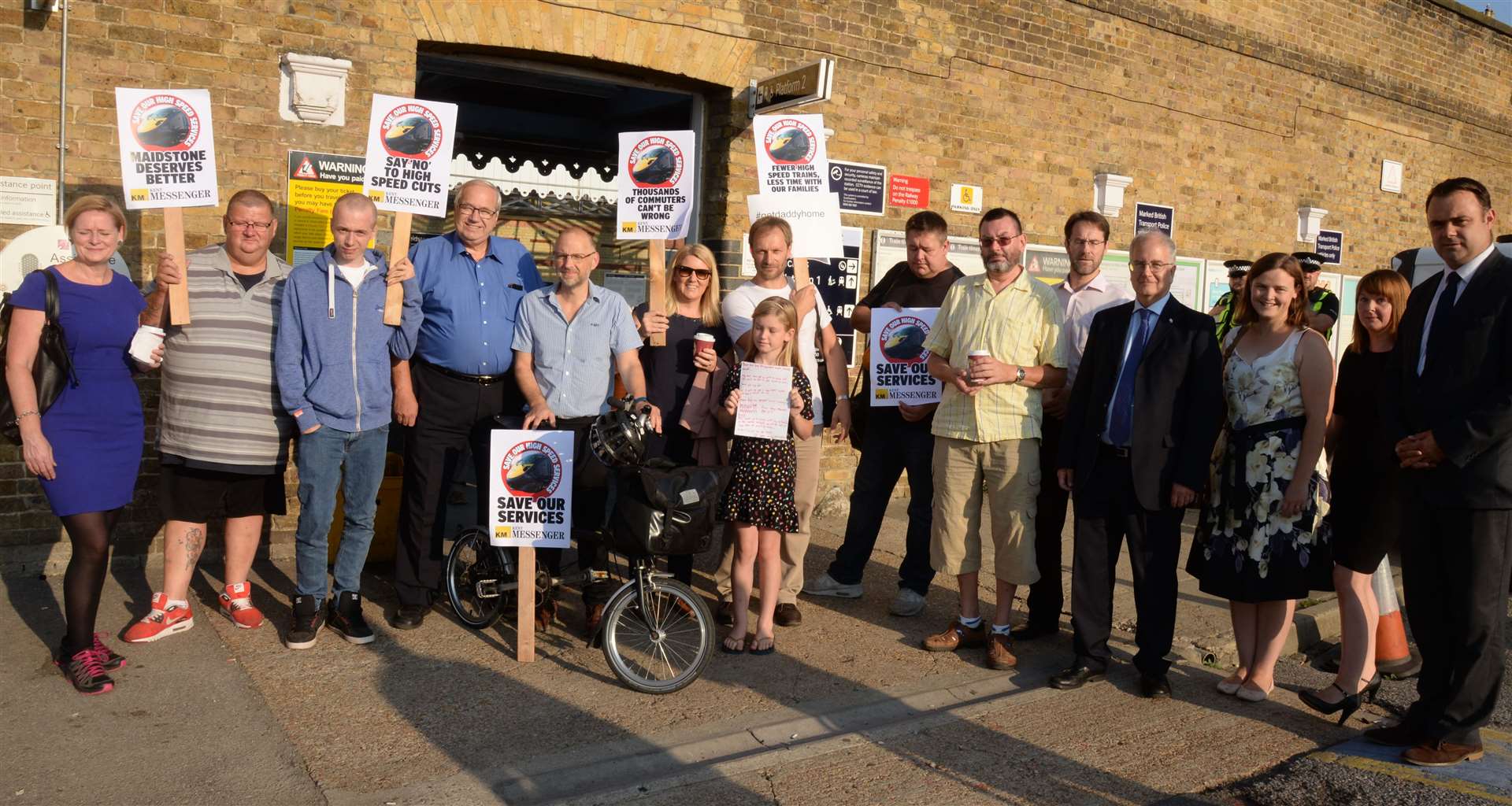 More than 2,000 people backed the Kent Messenger's campaign to save high speed trains at Maidstone West Picture: Chris Davey