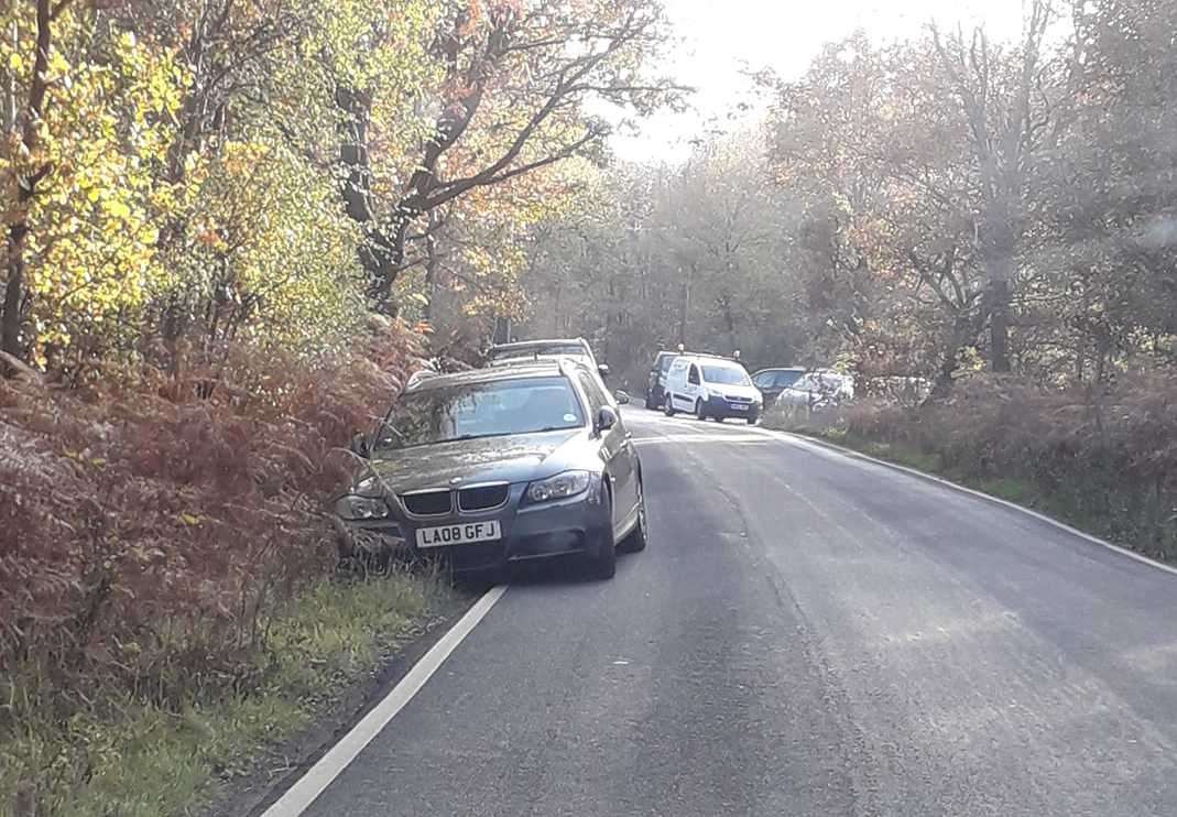Several cars were seen lining Thornden Wood Road in November