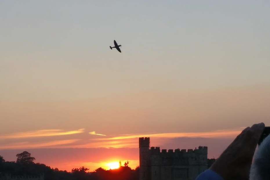 A Spitfire over Leeds Castle