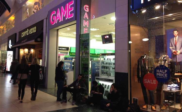 Queues started forming outside Game in Bluewater in the early hours of the morning