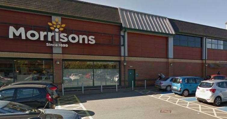 The sausage was bought at the Morrisons store in Maidstone Picture: Google Street View