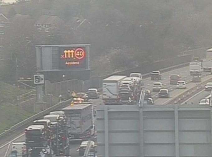 The crash took place on the M20 near Snodland and Leybourne. Picture: National Highways