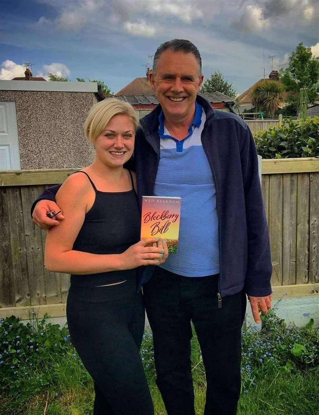 Aysha and her dad Ned Reardon, who whose writing career inspired her to publish her book Picture: Aysha Reardon