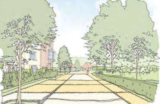 A sketch of the proposed living village