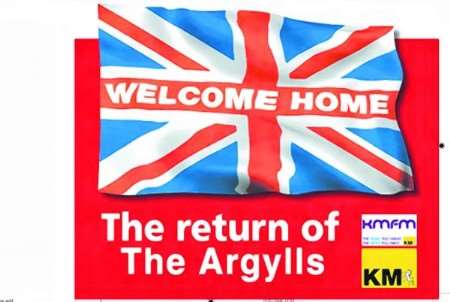 The flag we will be handing out at Sunday's parade by the Argyll and Sutherland Highlanders