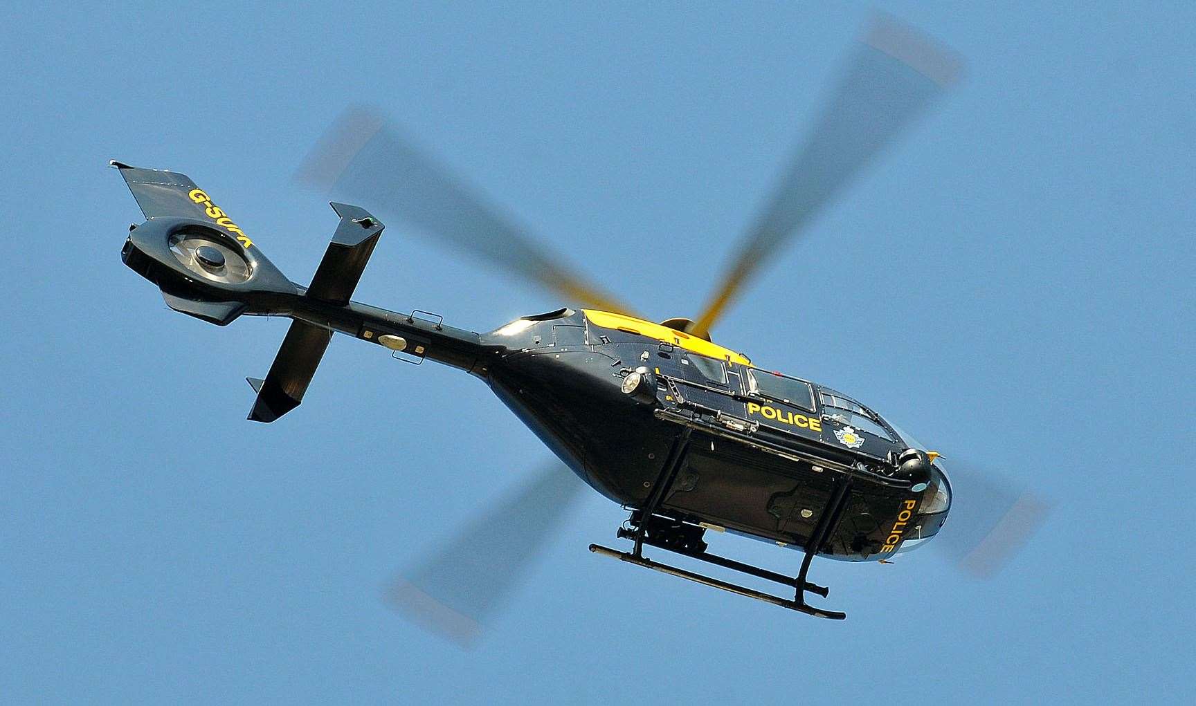 A police helicopter was used in the pursuit