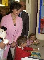 Cherie Blair meets some of the children. Picture: ANDY PAYTON