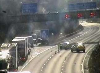 The incident happened on Thursday morning. Picture: Highways England.