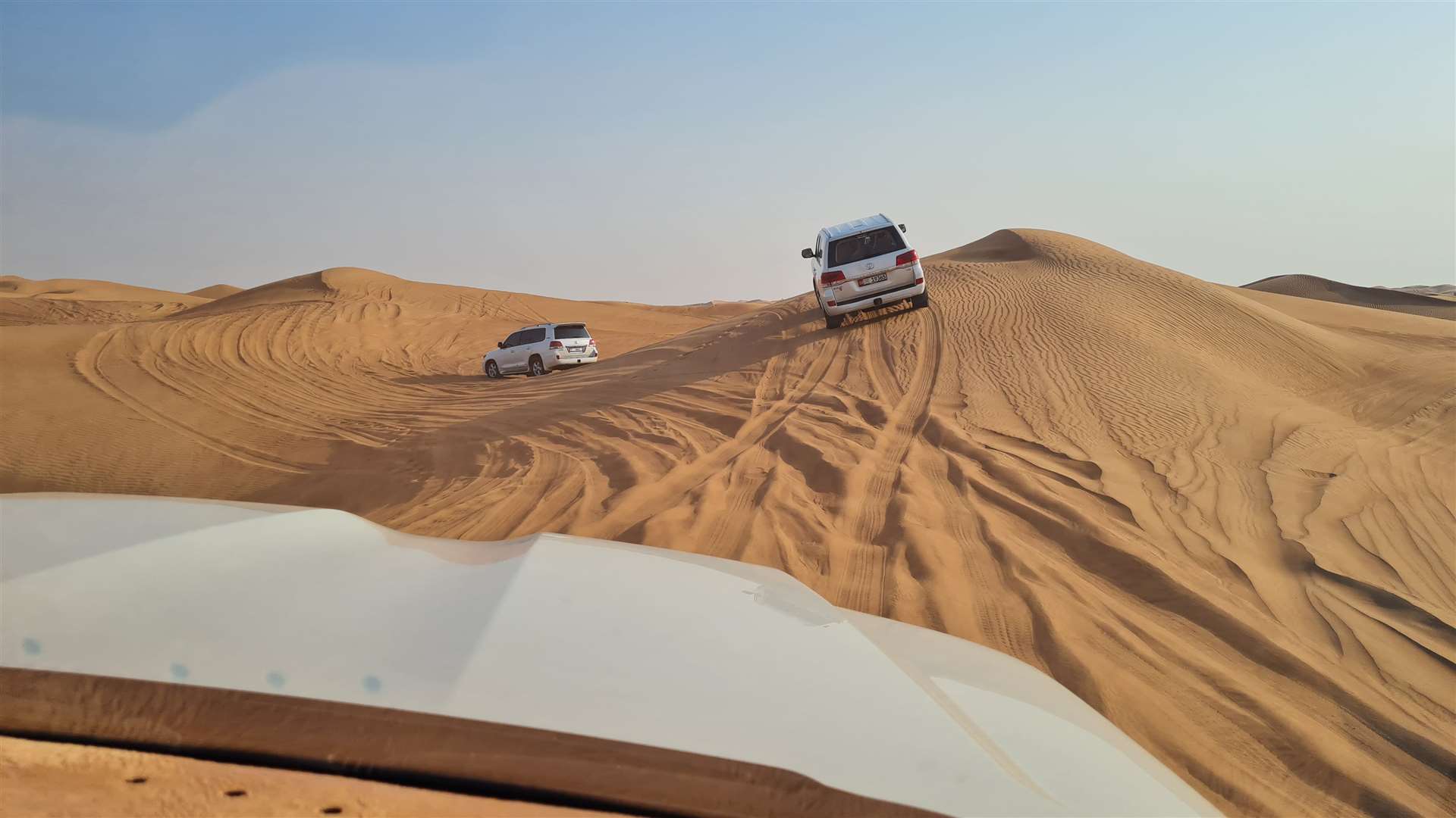 Dune bashing in 4x4s in Dubai