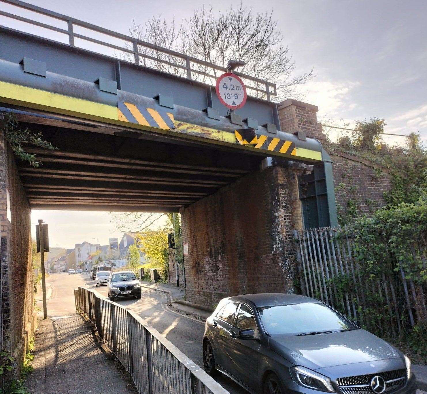 The low bridge in St Radigunds Road, Dover, that was hit by a lorry. Picture: Lesley Ann Burke