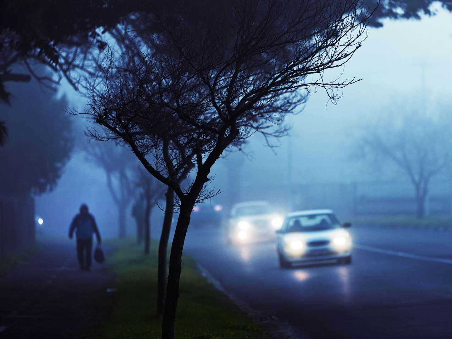 Darker mornings and evenings make people on the paths harder to see. Image: Stock photo.