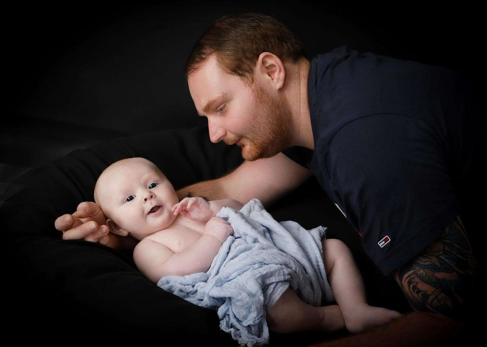 Jamie Mercer, from Maidstone, with baby Noah