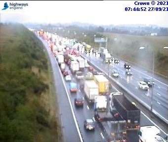 There are long delays near the Dartford Crossing this morning. Picture: National Highways