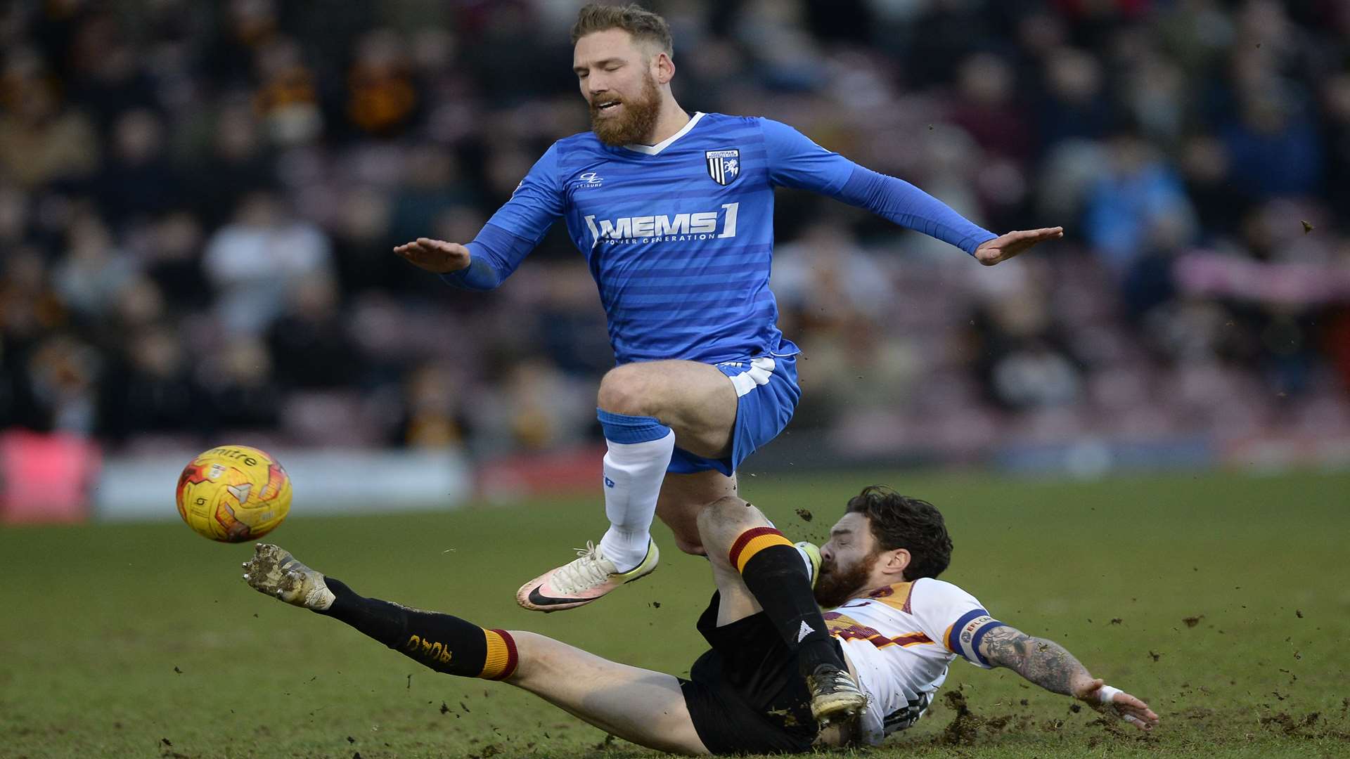 Scott Wagstaff in action for Gillingham Picture: Ady Kerry