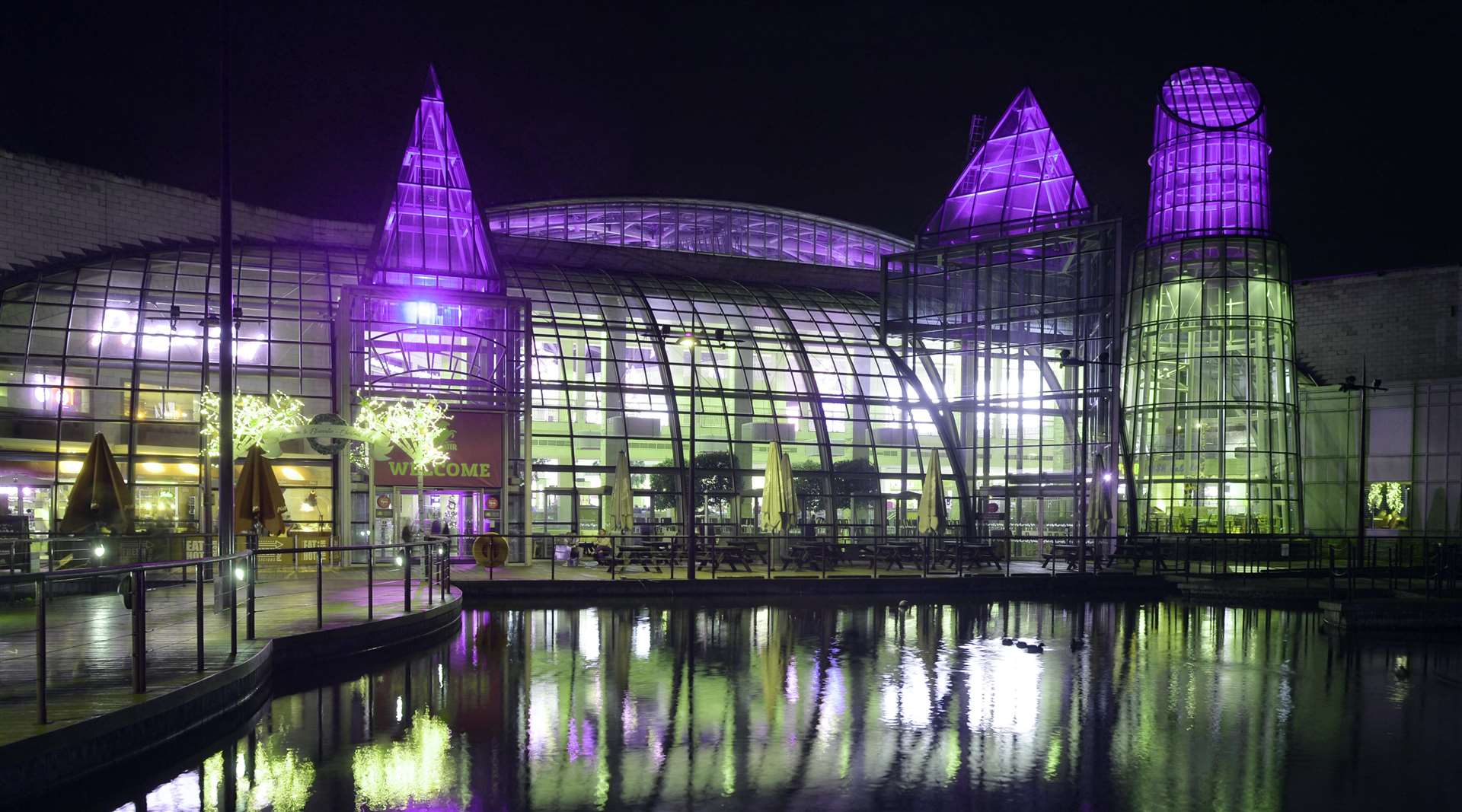 Bluewater went purple to support disabled guests