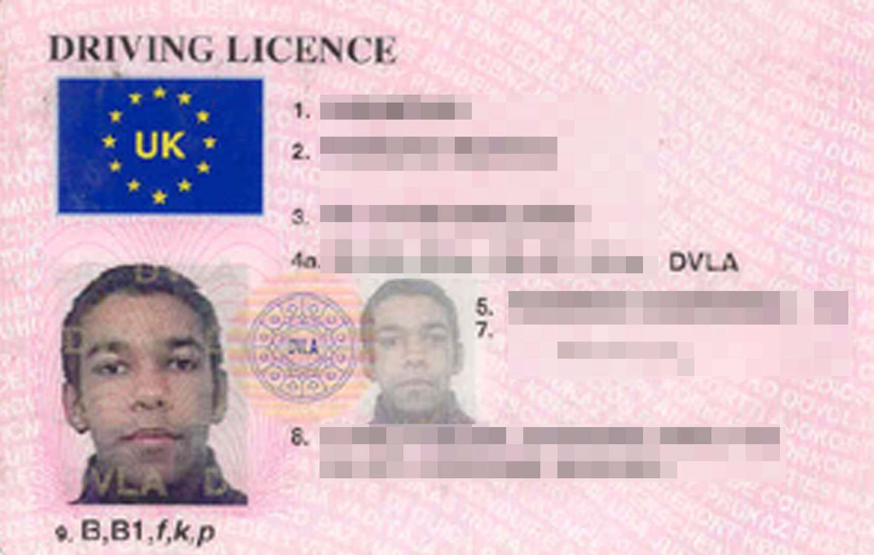 A typical driving licence