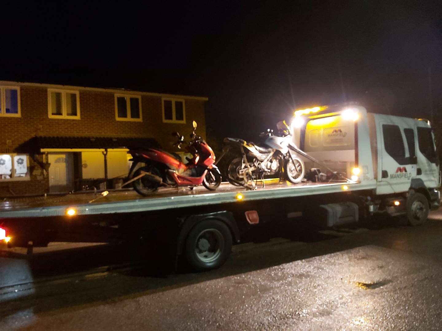 The moped and a motorbike were recovered in Hadlow. Picture: Kent Police