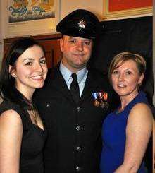 Tony Fox with his daughter Danielle and wife Carrie.
