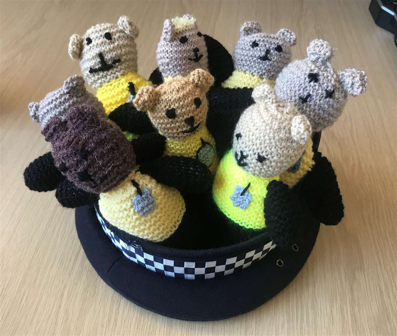 Almost 100 Bobby Buddies have been knitted to help children in distress (4495332)