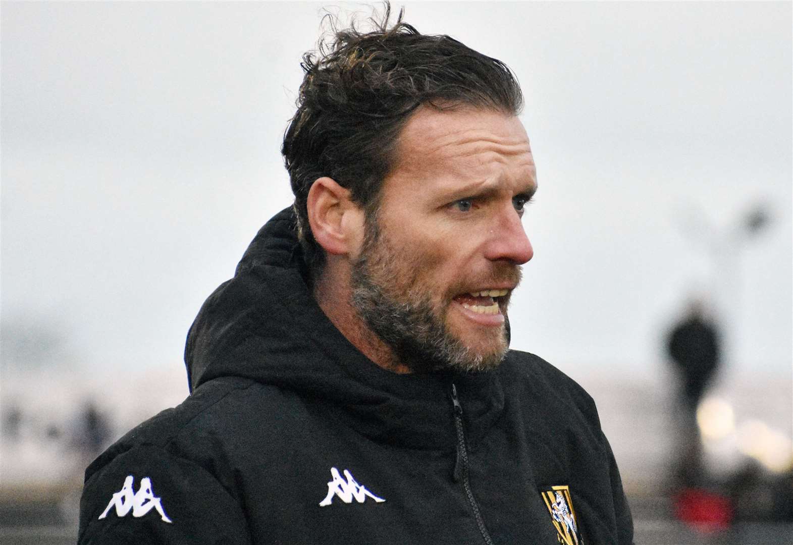 Folkestone manager Andy Drury is confident they won’t get dragged into trouble Picture: Randolph File