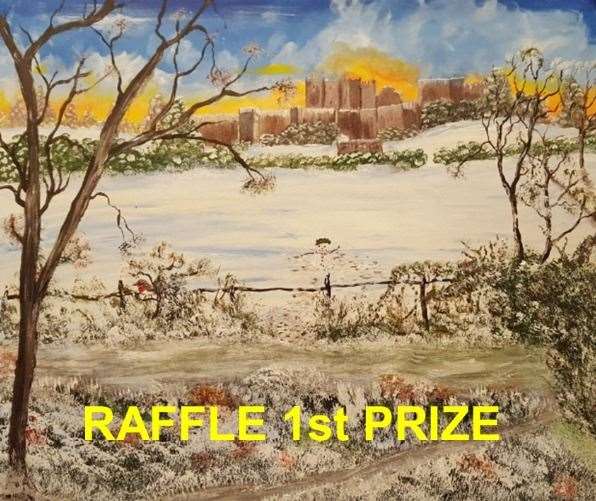 Brian Cornwell has donated this snowy painting to be raffled for the Friends of Dover Castle