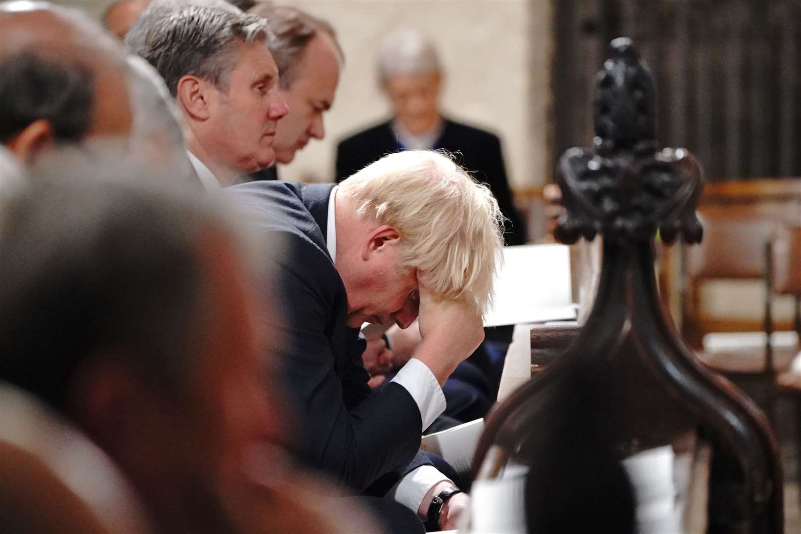 Prime Minister Boris Johnson was at the service in memory of Sir David Amess (Jonathan Brady/PA)