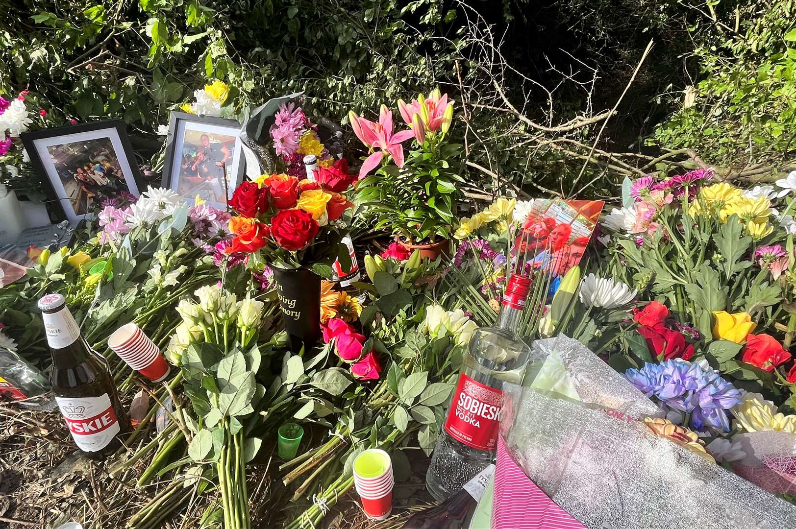 Tributes were left to Mati Tabaka at Flanders Field roundabout, where the fatal collision occurred