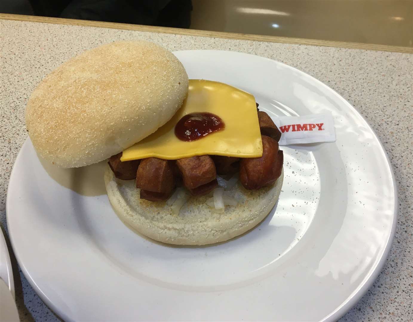 The classic Bender in a Bun...still available in a Wimpy near you