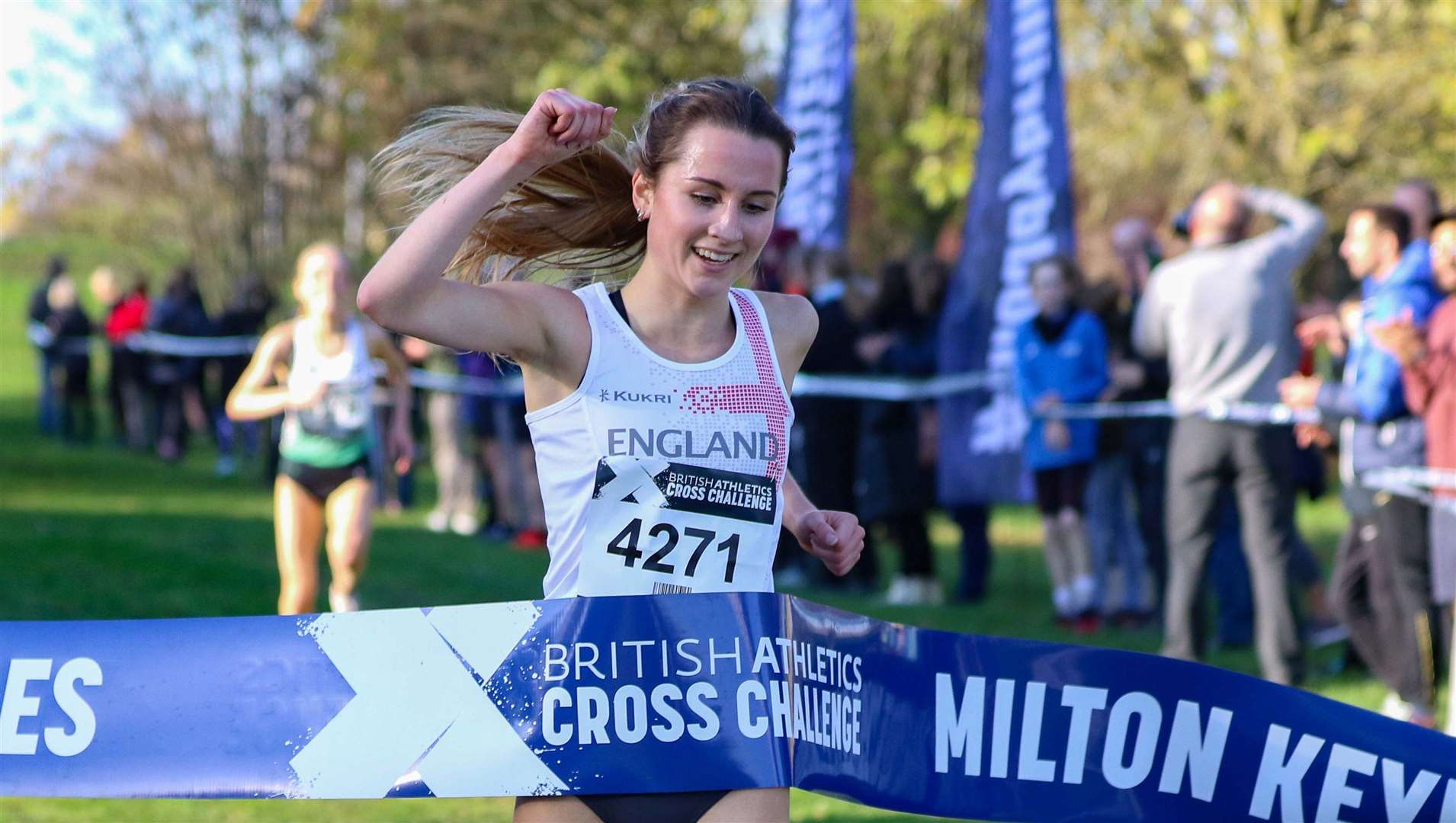 Alex Millard of Invicta East Kent on her way to victory at the British Athletics Cross Challenge