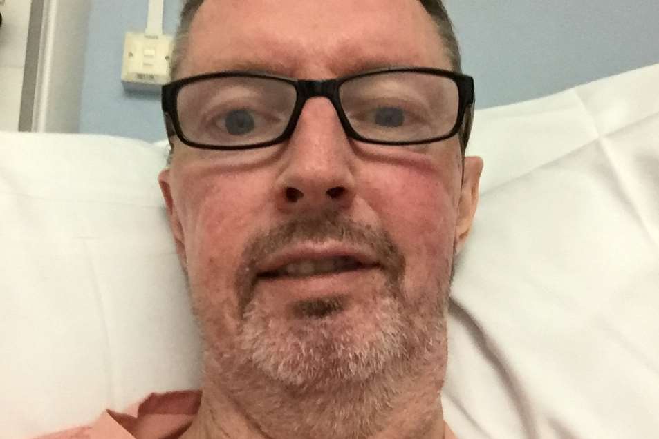 Mark Williams in hospital