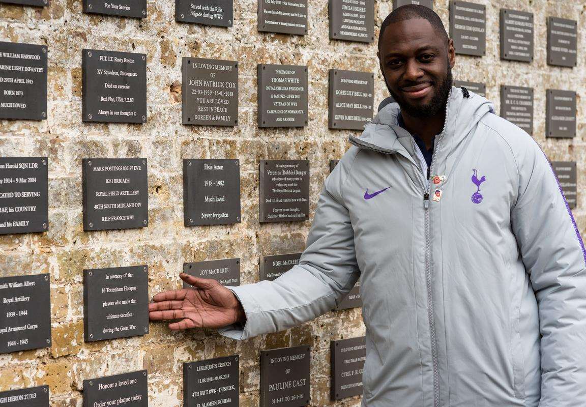 Ledley King pays his respects at the RBLI Wall of Honour