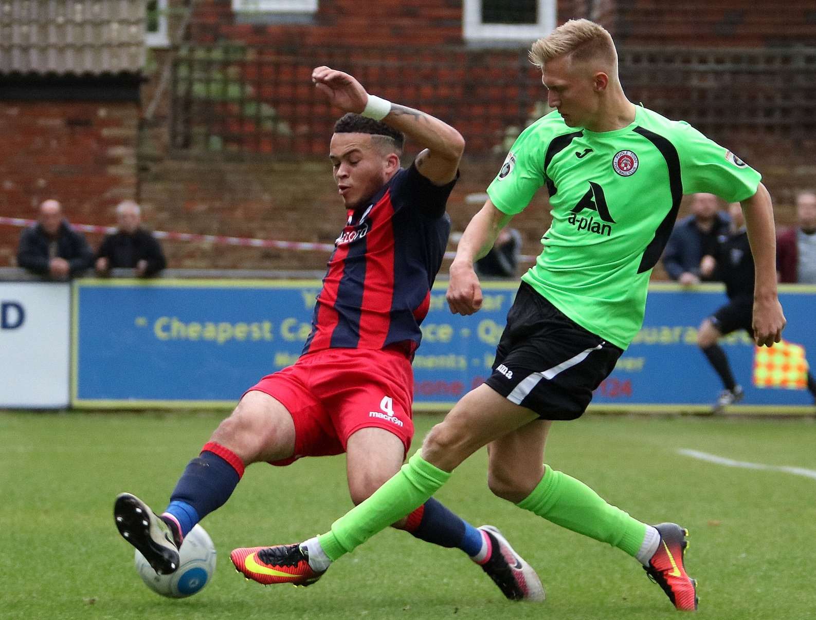 Bournemouth striker Sam Surridge (right) in action Picture: Andy Orman