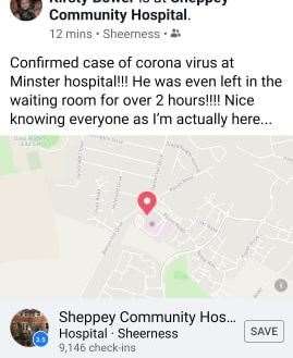 Coronavirus Facebook post