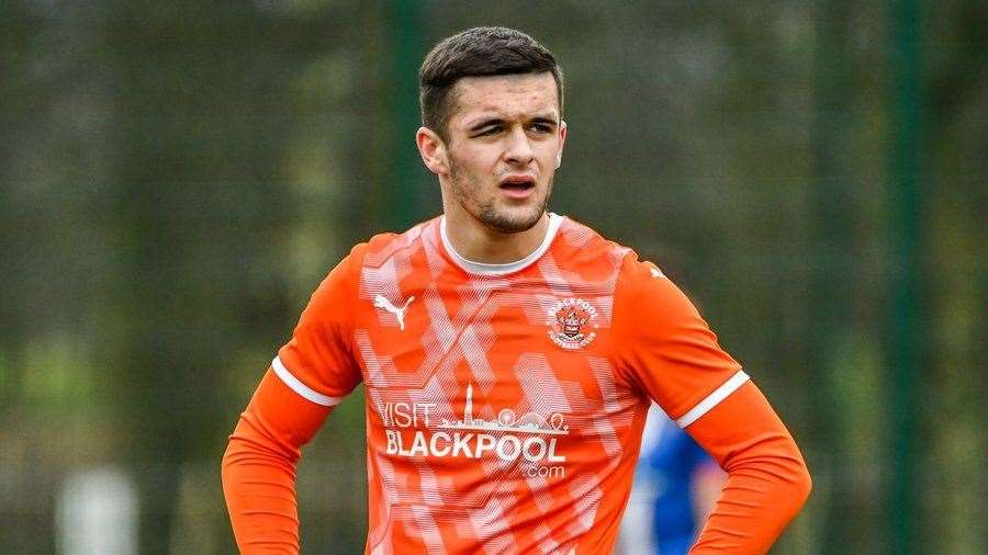 Jake Daniels is the first openly gay football player in the UK since 1990. Picture: Blackpool FC