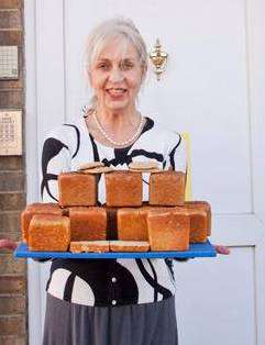 Baker Ingrid Eissfeldt and her pea bread