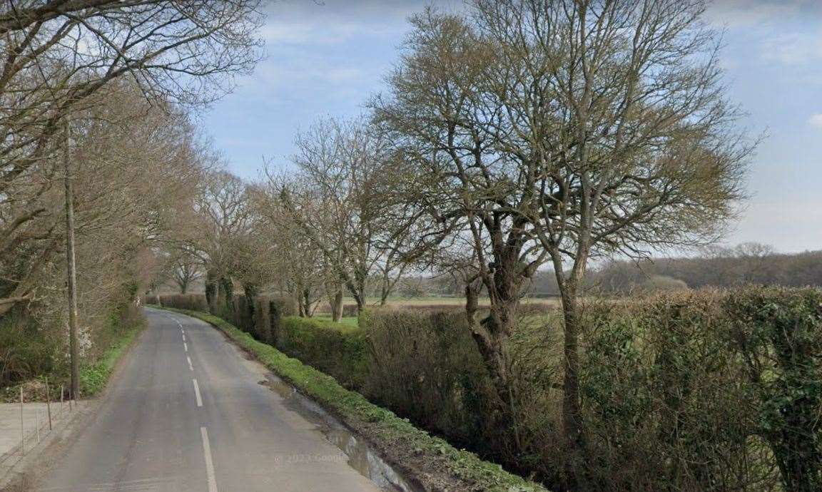 Police are making inquiries to find a driver involved in a crash in Frith Road, Aldington, yesterday. Picture: Google