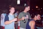 Lee Eldred, Ben Norton and Robert Cooper, in PAddy's Bar, Bali, days before it was completely destroyed in the terrorist bombing